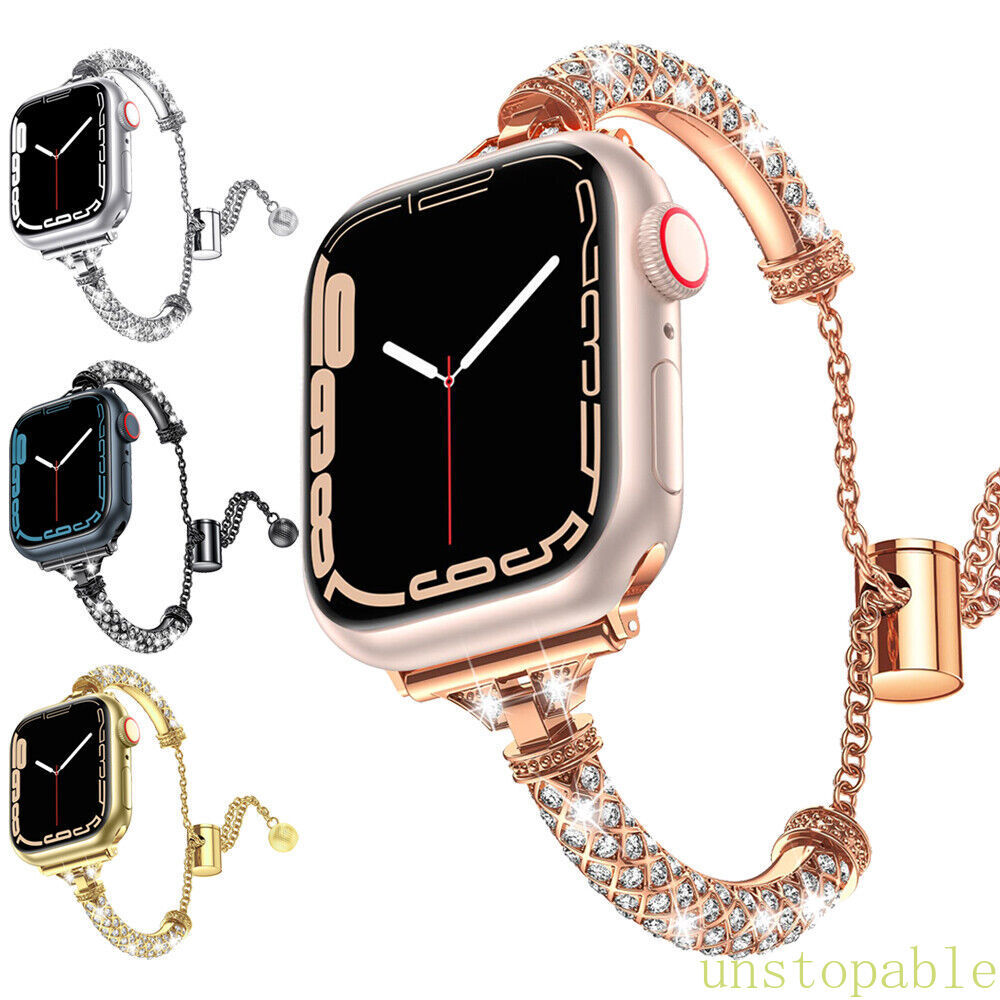 Bling Iwatch band wrist strap+Case For Apple Watch Ultra Series 10 9 8 7 6 5 4 3
