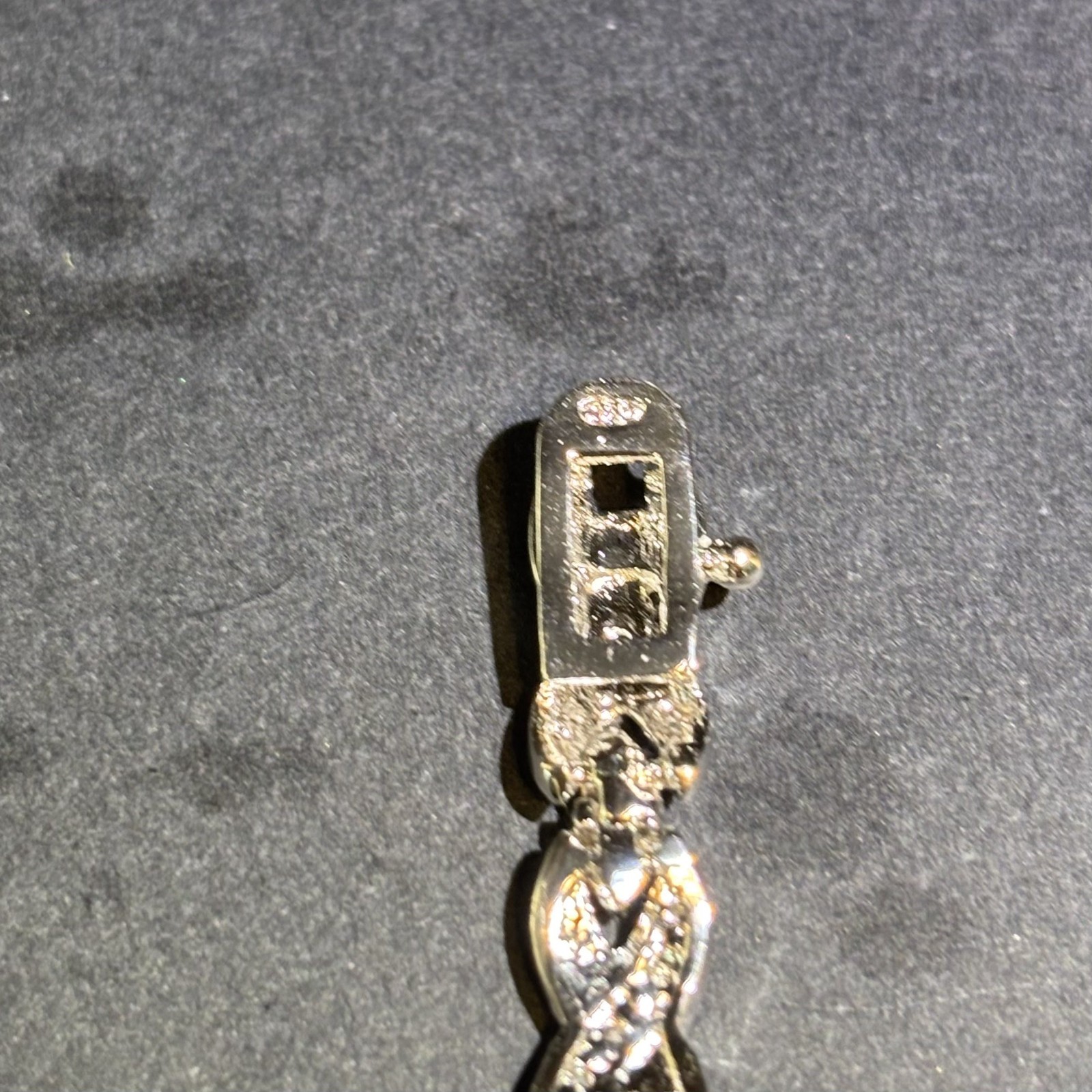925 Sterling Silver Bracelet, Single Cut Diamond Stones, 13.0grms, 7”long
