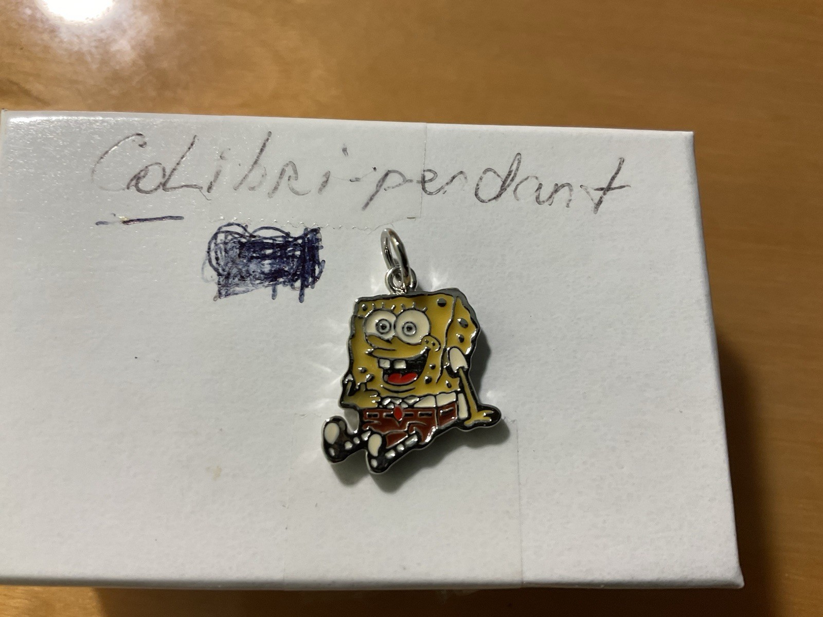 Colibri SpongeBob SquarePants 925 Sterling Silver Enamel Pendant Viacom 2003