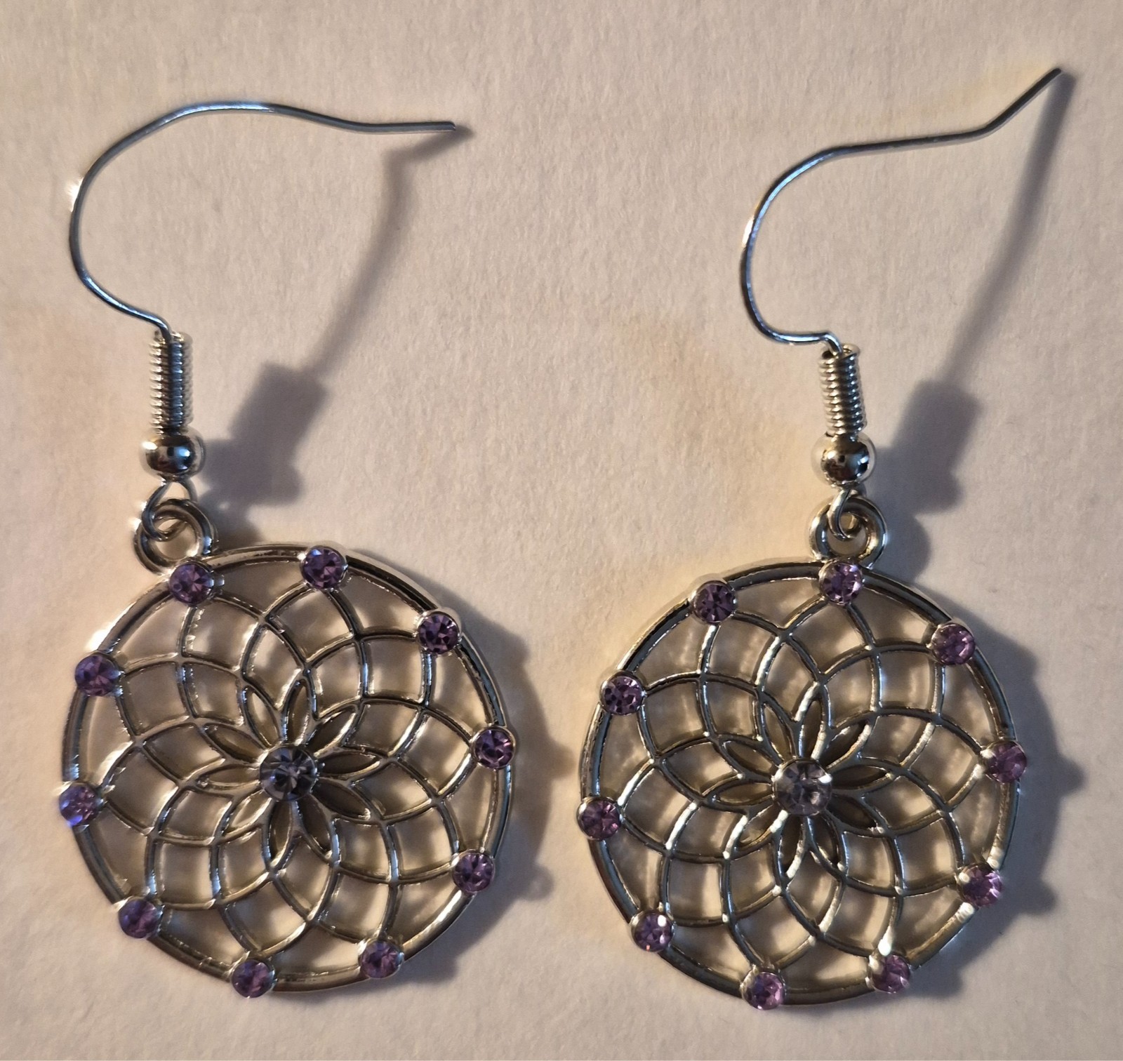 Moon Stars Shape Earrings Lot Silver Gold Dangle Drop 5 Pair Pierced Enamel Gems
