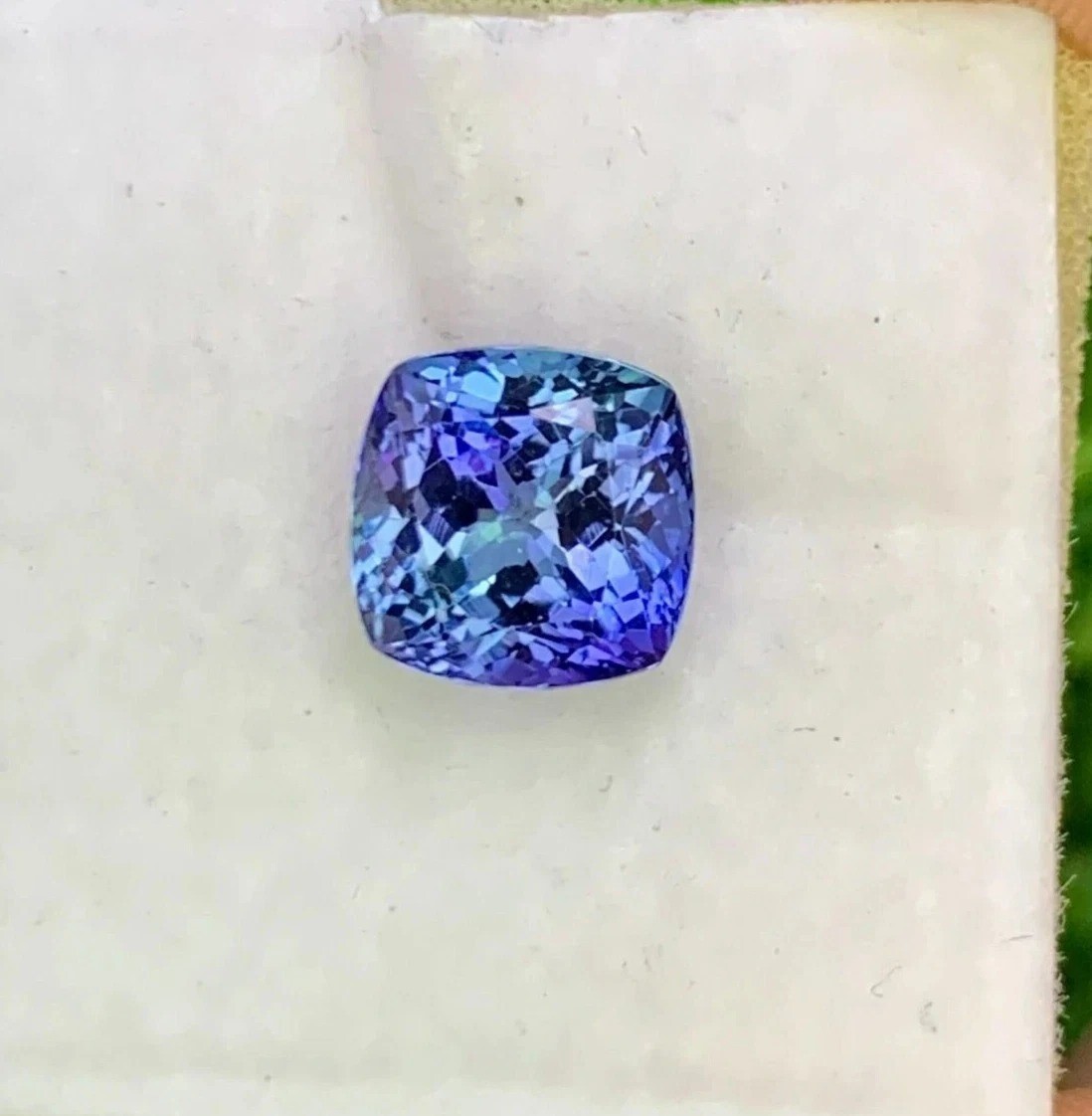 Extremely Rare Blue Tanzanite Cushion 8+ Ct Natural Certified Loose Gemstone