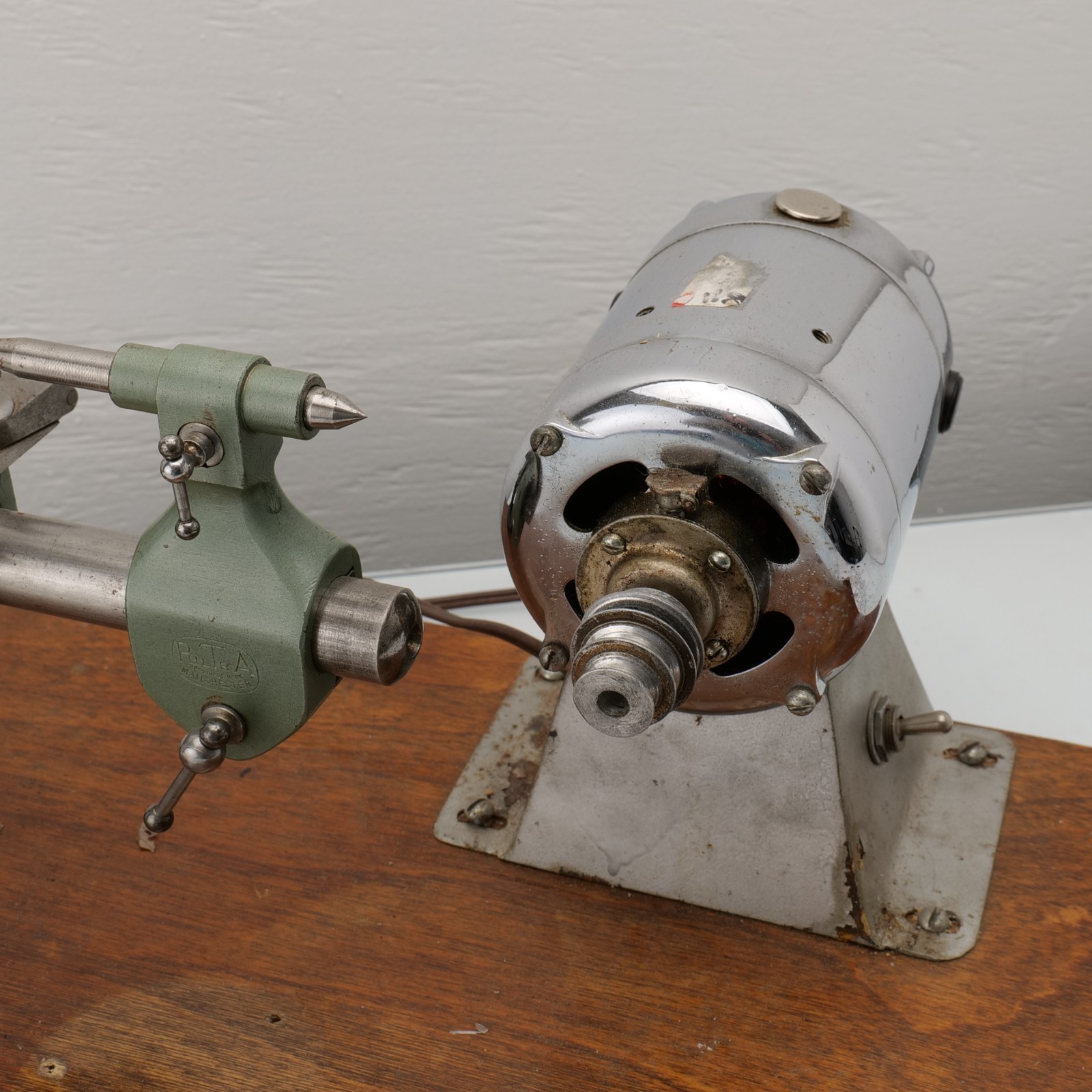Pultra Watchmaker’s Lathe Manchester Bench Precision Lathe + Motor & Slide Rest