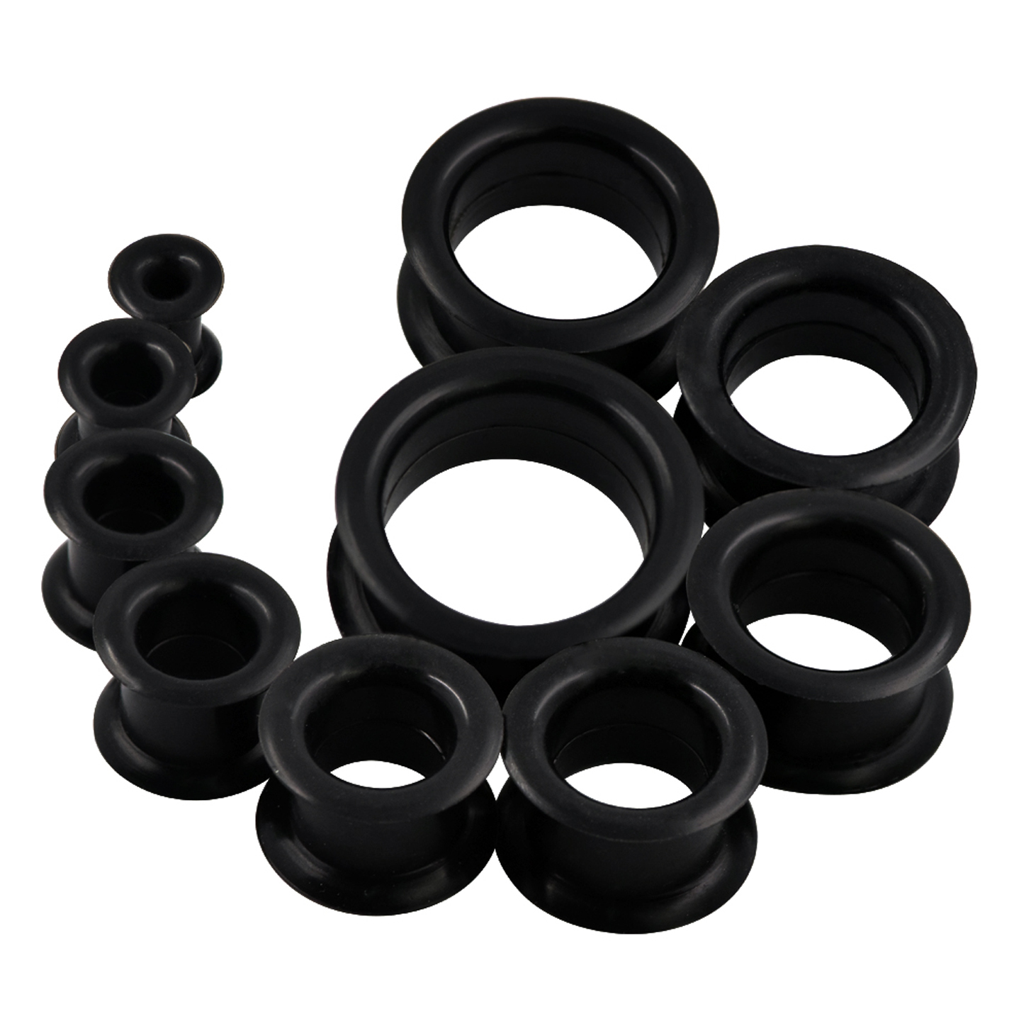 20PCS Silicone Ear Tunnels Plugs Set Earskin Ear Gauges Expander Stretching Kit