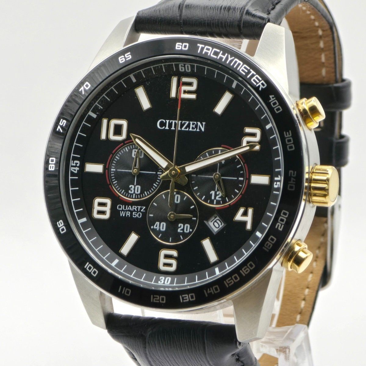 Citizen F16-3724-081-051-052 Quartz (Battery) Stainless Steel Black NOS