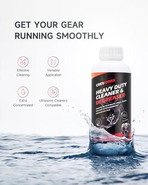 Ultrasonic Cleaner Solution for Carburetors and Engine Parts, 34 fl oz