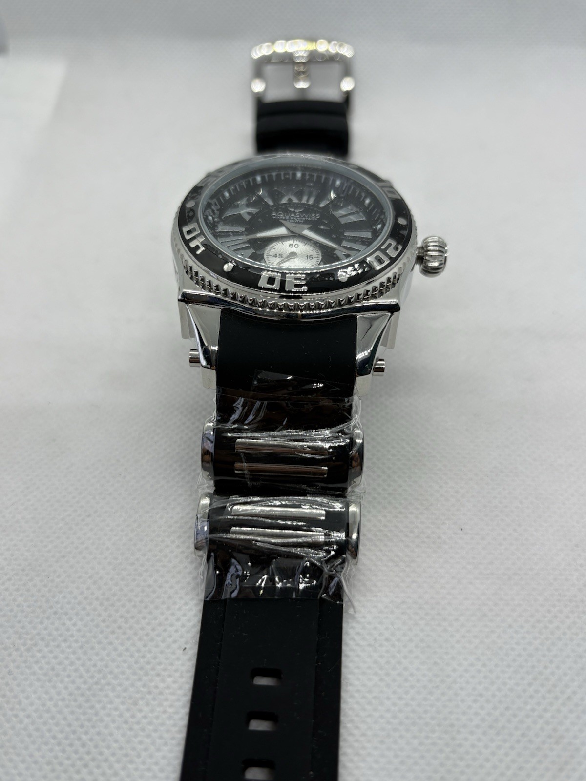 Aquaswiss Swissport SW1162G0020 Mens Watch Black Roman Numeral Dial Unworn