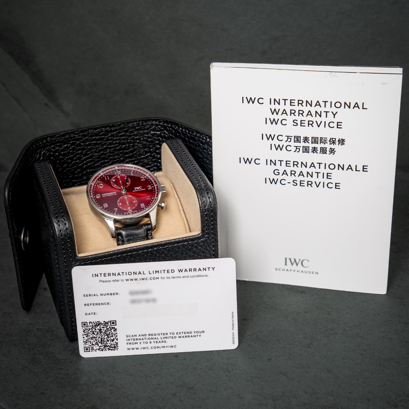 IWC Portugieser Burgundy Men’s Watch – IW371616 Complete Set Warranty until 2029
