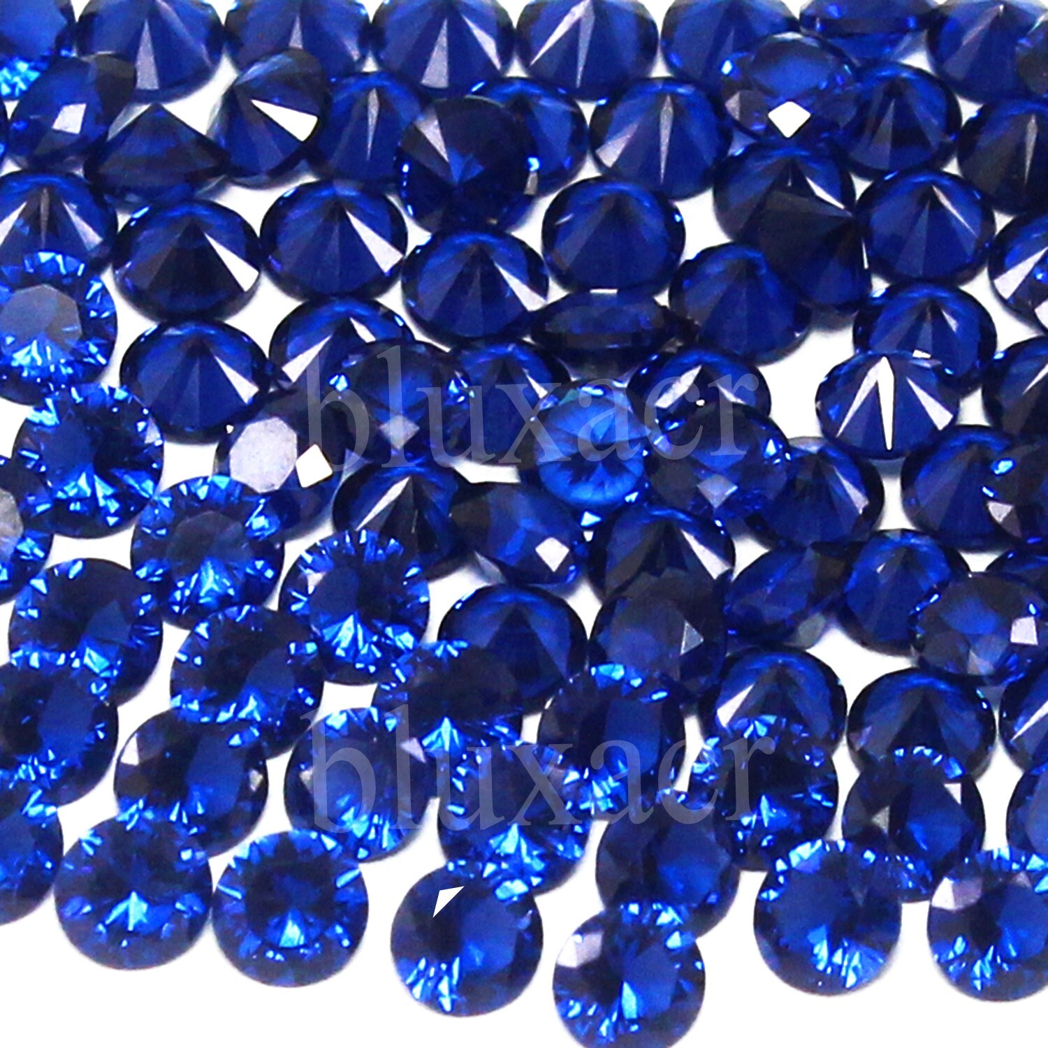 Certified Natural Ceylon Blue Sapphire 2.50 MM Round Stunning Gemstone 100 Pcs