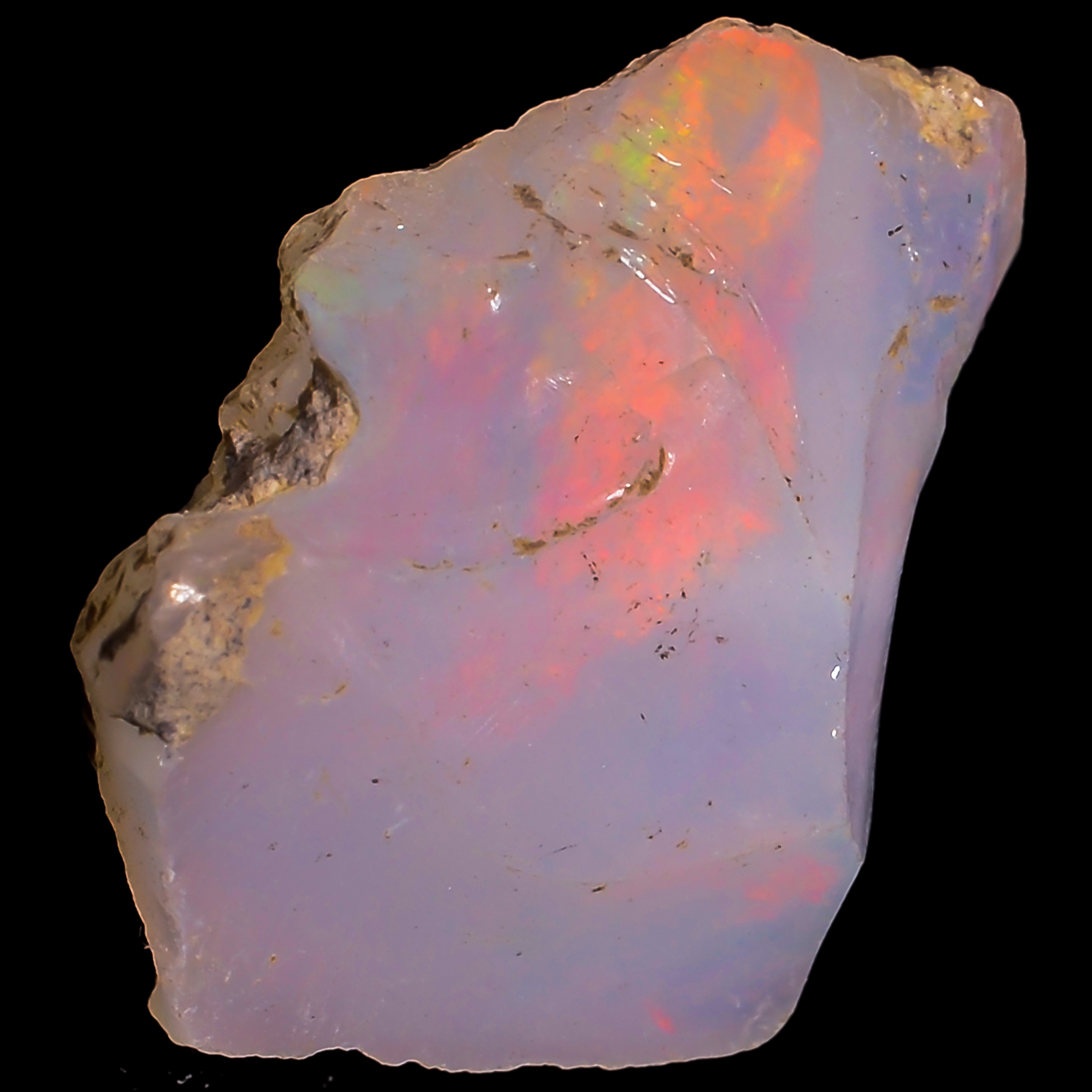 100% Natural Welo Fire Ethiopian Opal Rough Gemstone 9.5 Ct. 18X14X10mm EE-43442