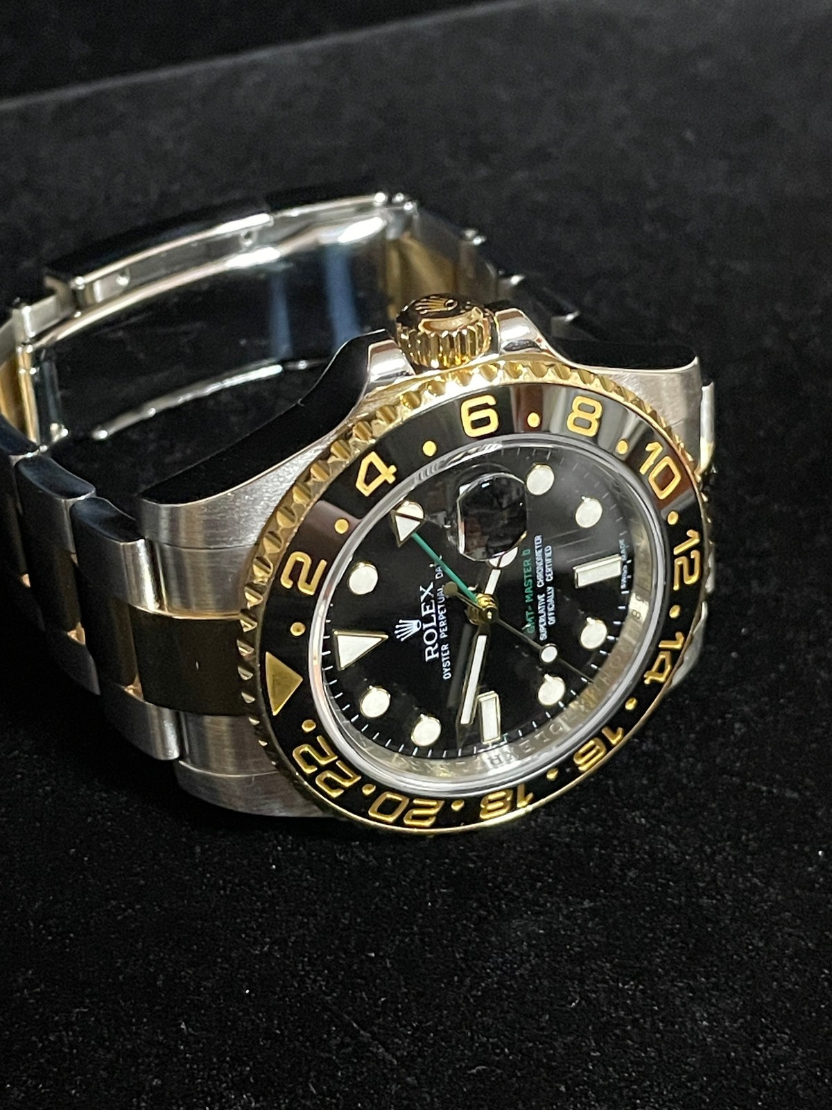 2009 Rolex GMT-Master II 116713 Black Dial TT 18kt Oyster No Papers 40mm