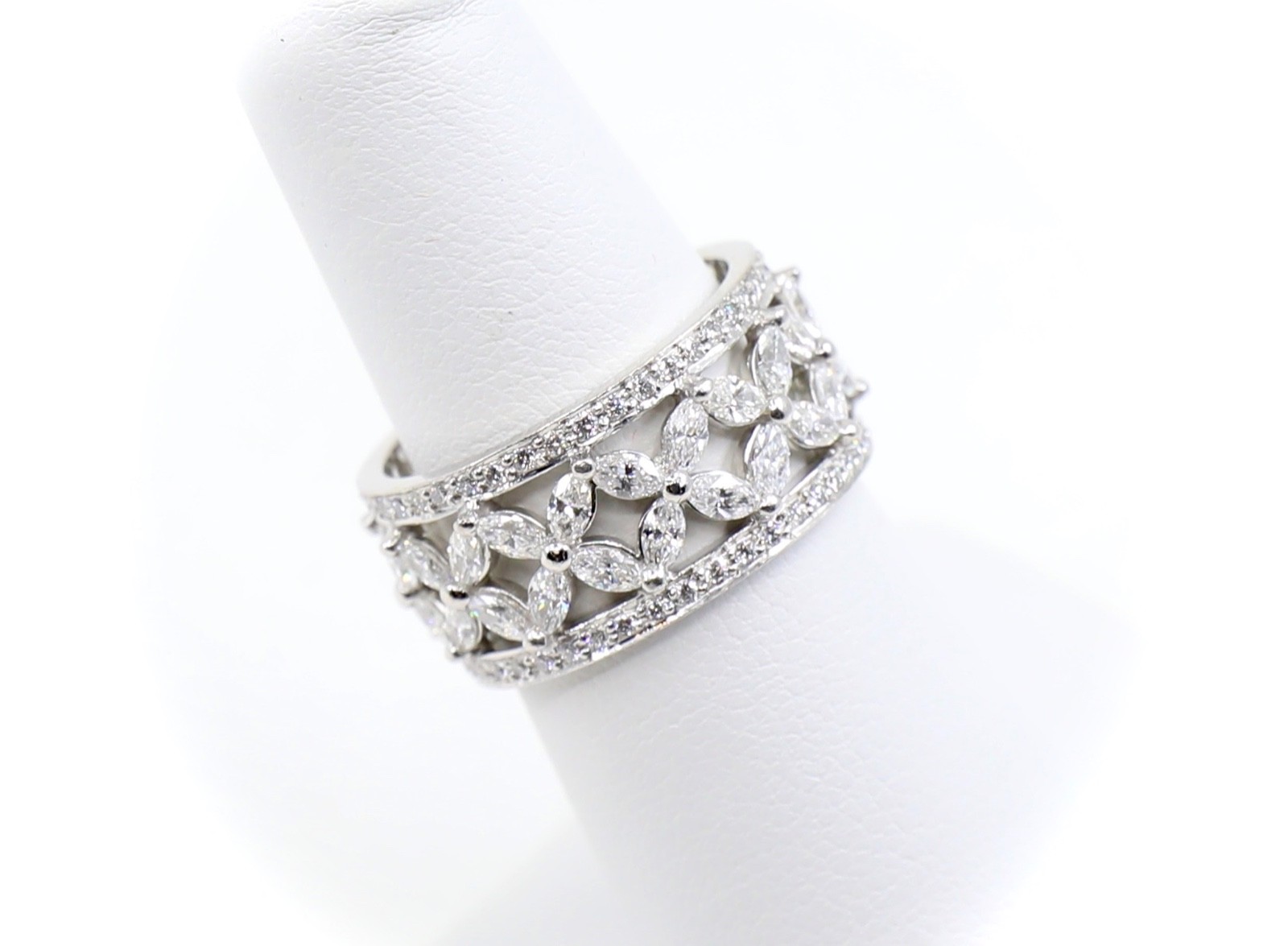 Tiffany & Co. Victoria Eternity Diamond Band Ring Platinum Size 6.5