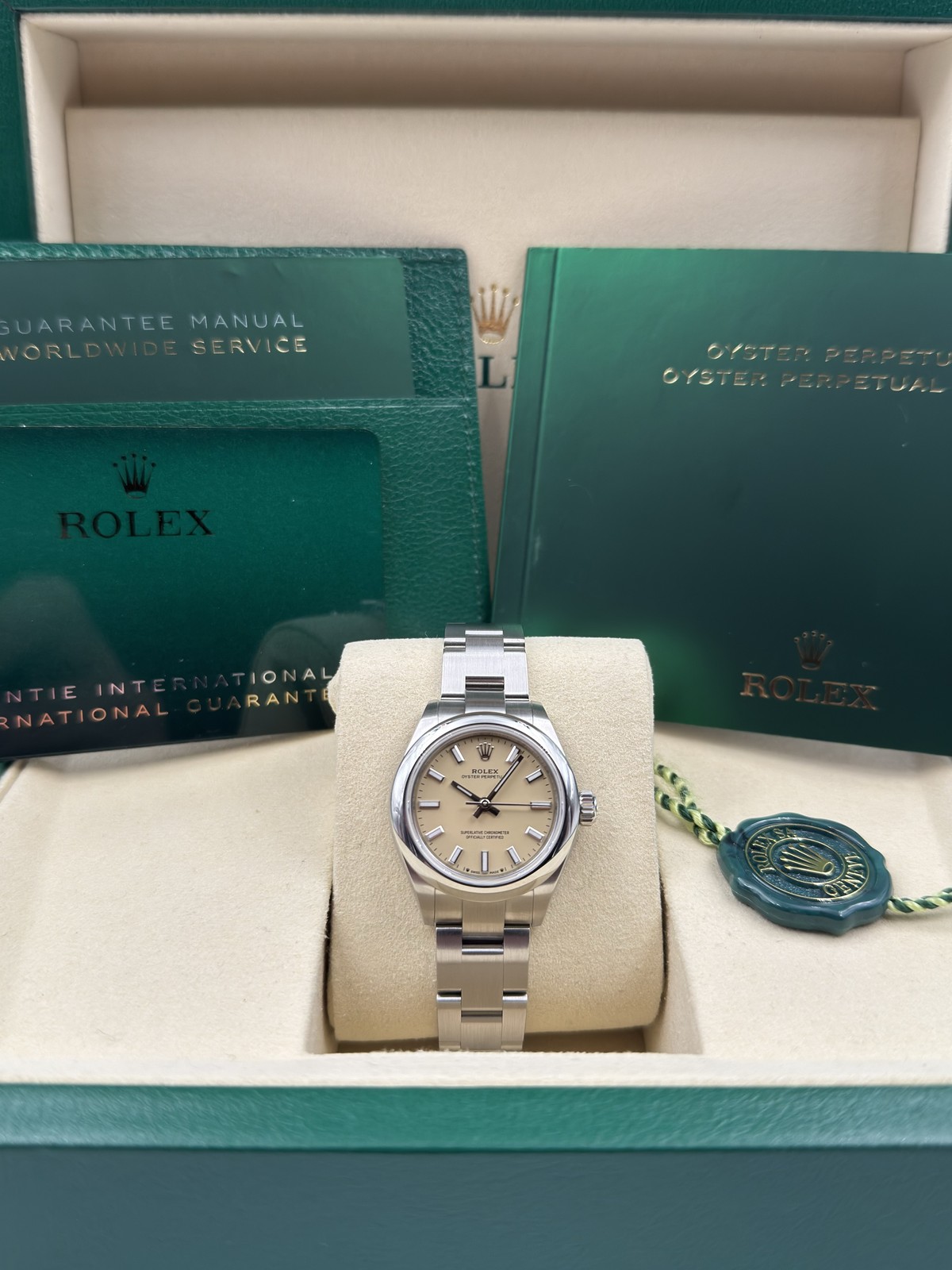 Rolex Oyster Perpetual 28mm Beige Dial 276200 Unworn 2025