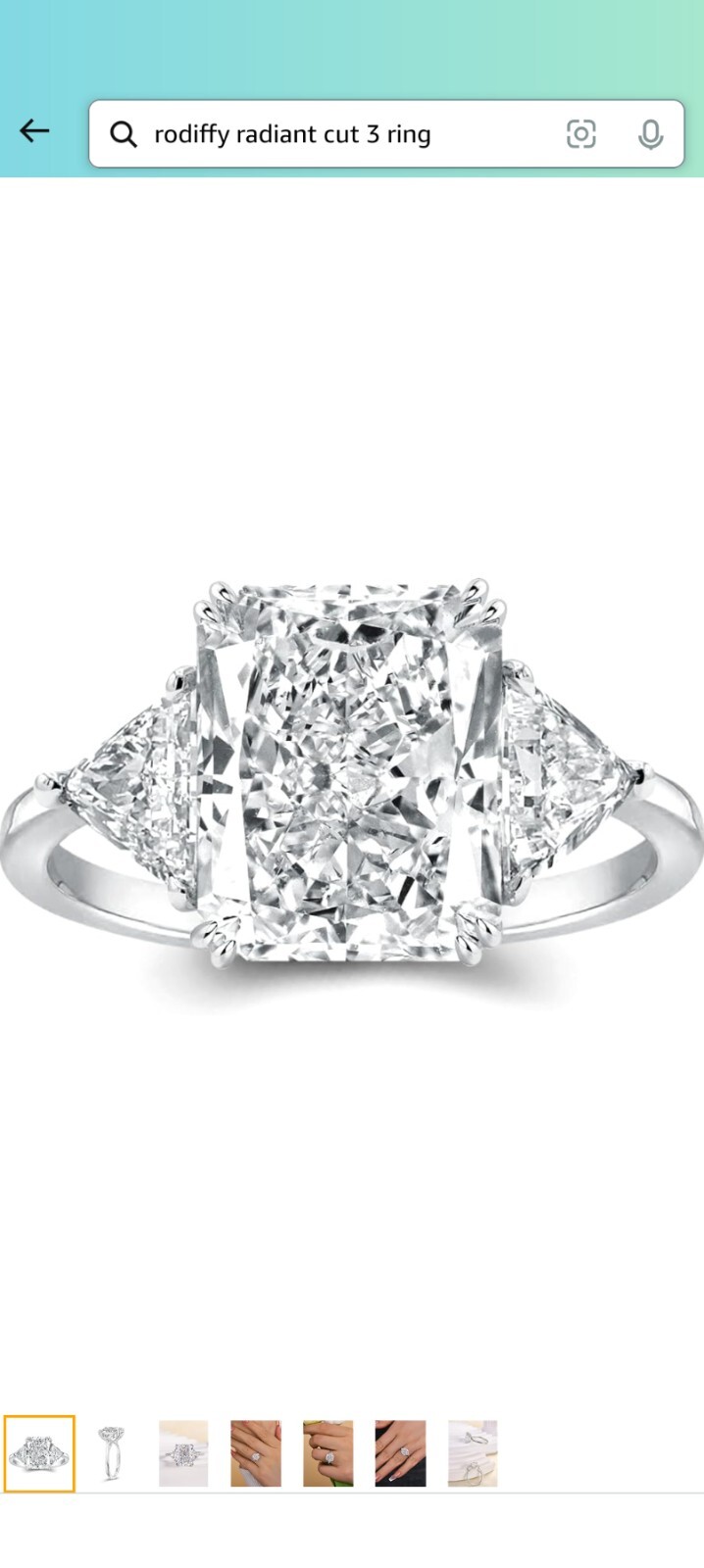 Rodiffy 925 Sterling Silver Engagement/ Promise Ring- Size 7- NIB