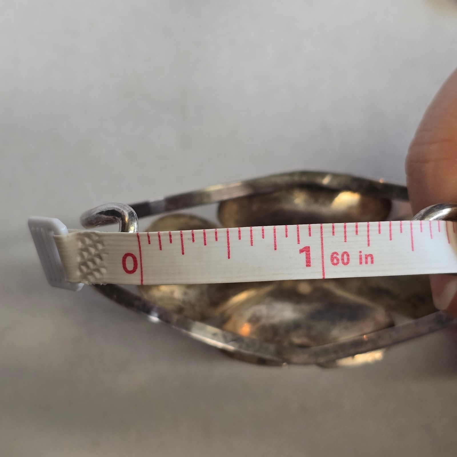 Sterling Silver Bracelet 16.55g Fine Jewelry 6″ Cuff Open End
