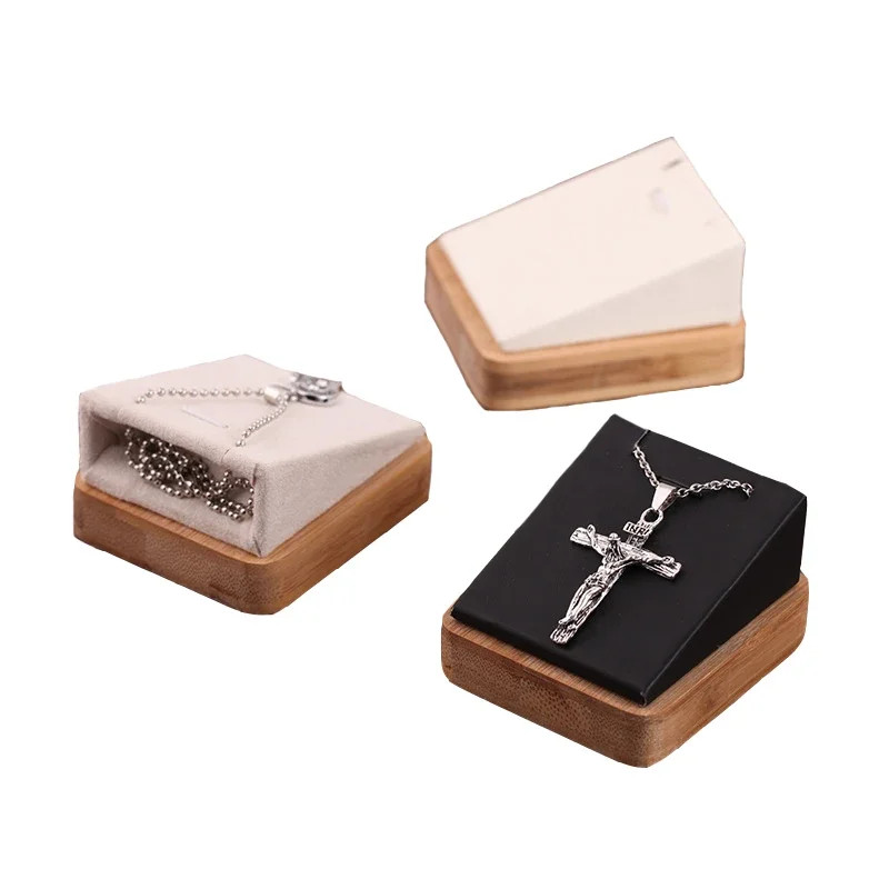Bamboo Necklace Holder Jewelry Display Stand Pendant Storage Showcase Organizer