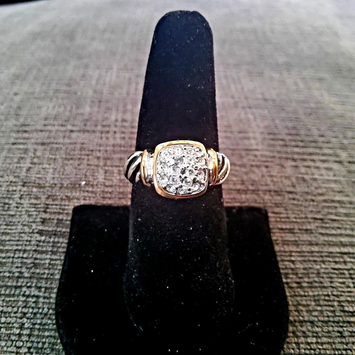 Park Lane Special Vault RING – Black, Silver, Gold + SWAROVSKI Crystals – SZ 9