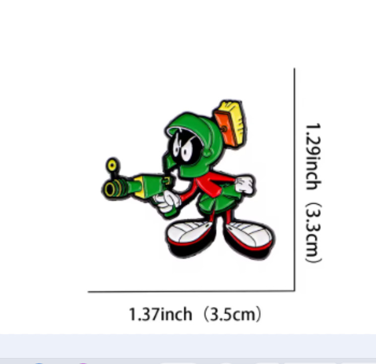 MARVIN THE MARTIAN – ENAMEL PIN-UNBRANDED-SHIP ALL THE PINS YOU BUY FOR $4.99