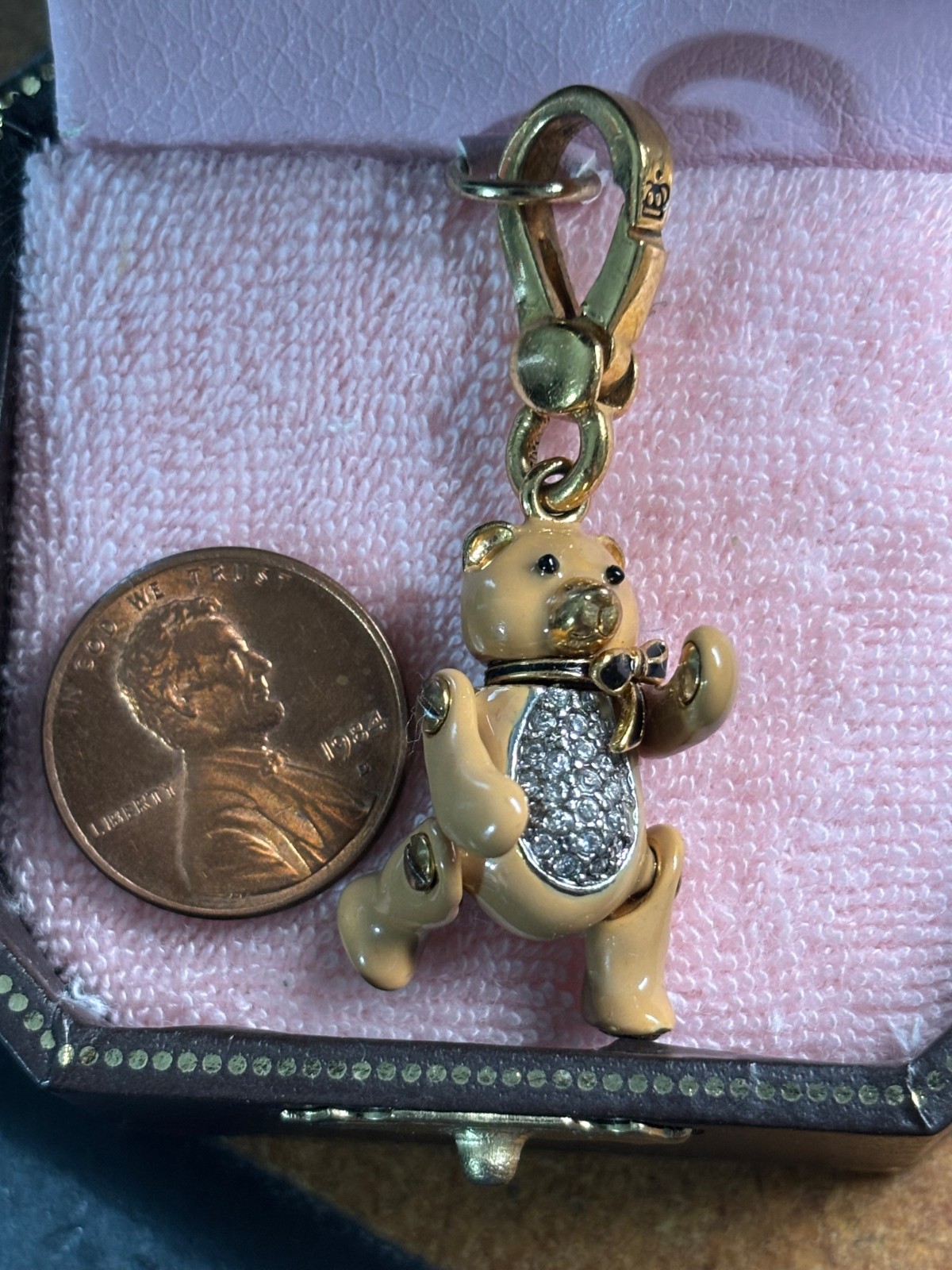 Vtg JUICY COUTURE Articulated BEAR CHARM Retired + Box OTHER CHARMS LISTED