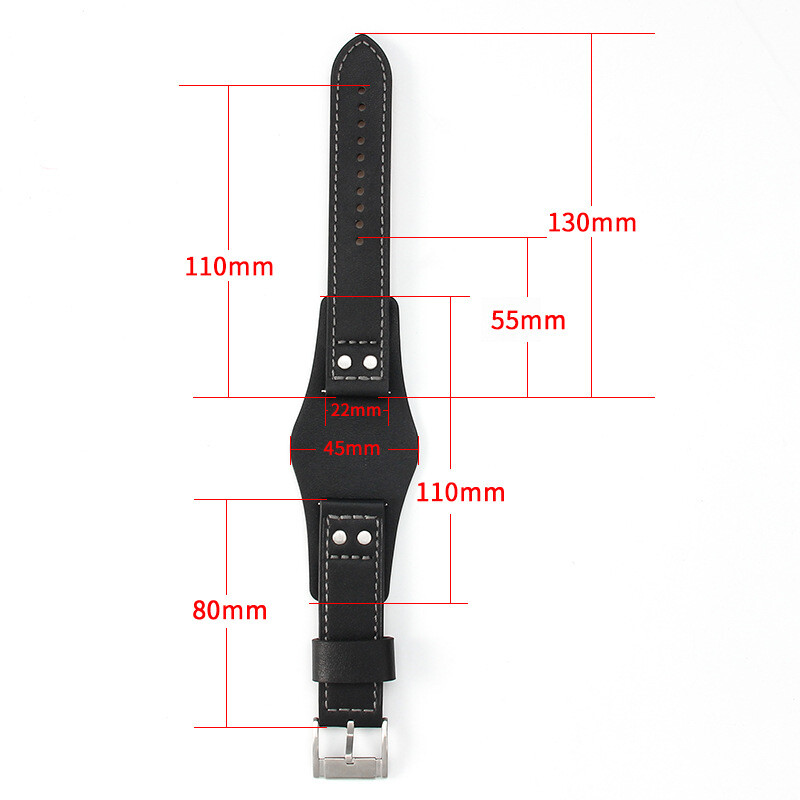 Premium Genuine Cowhide Leather Watch Straps mens Band Business for Fossil 22mm