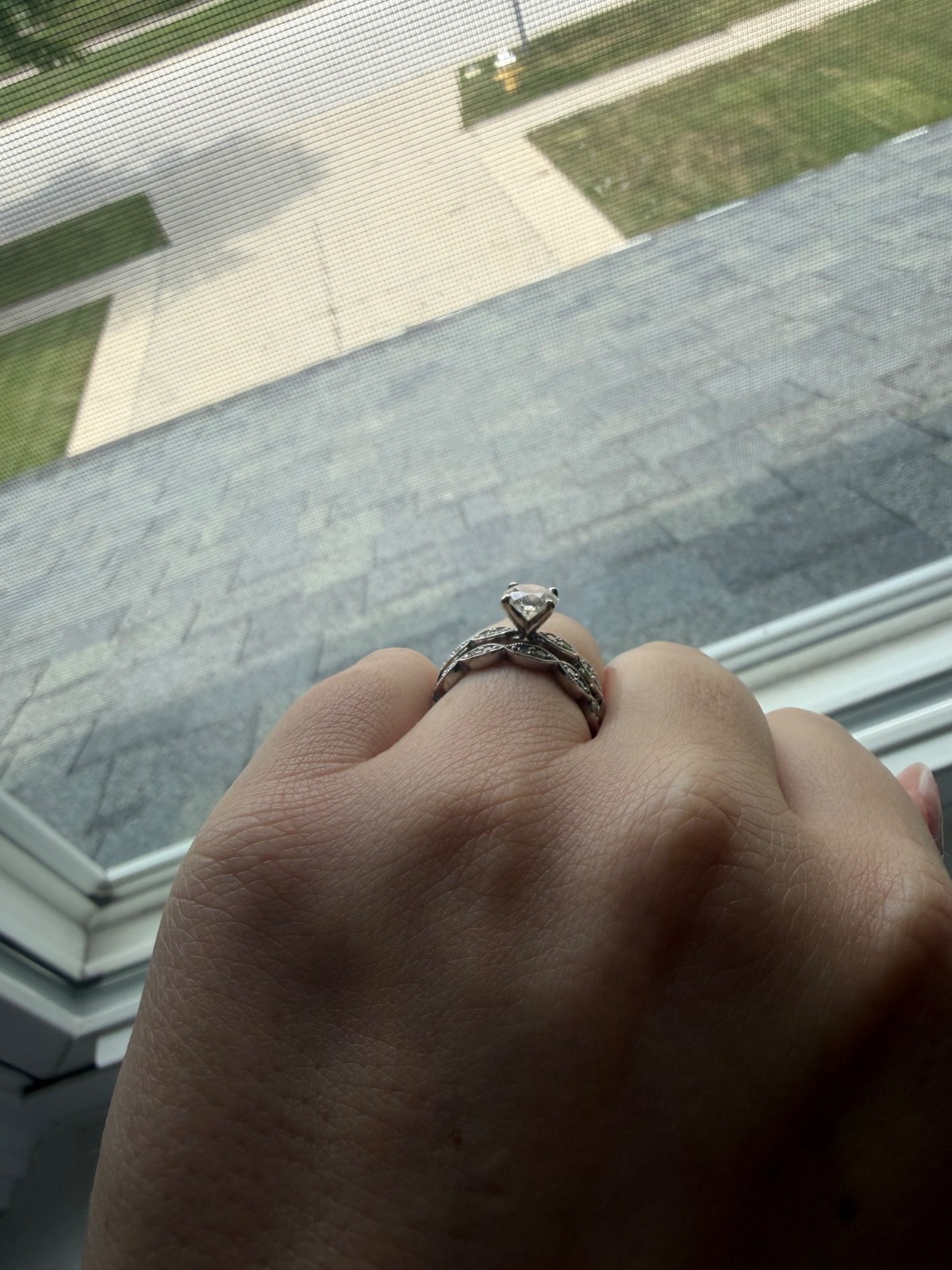 Stunning 1.30 ctw Lab-Grown Diamond Engagement Ring set in solid 14K White Gold