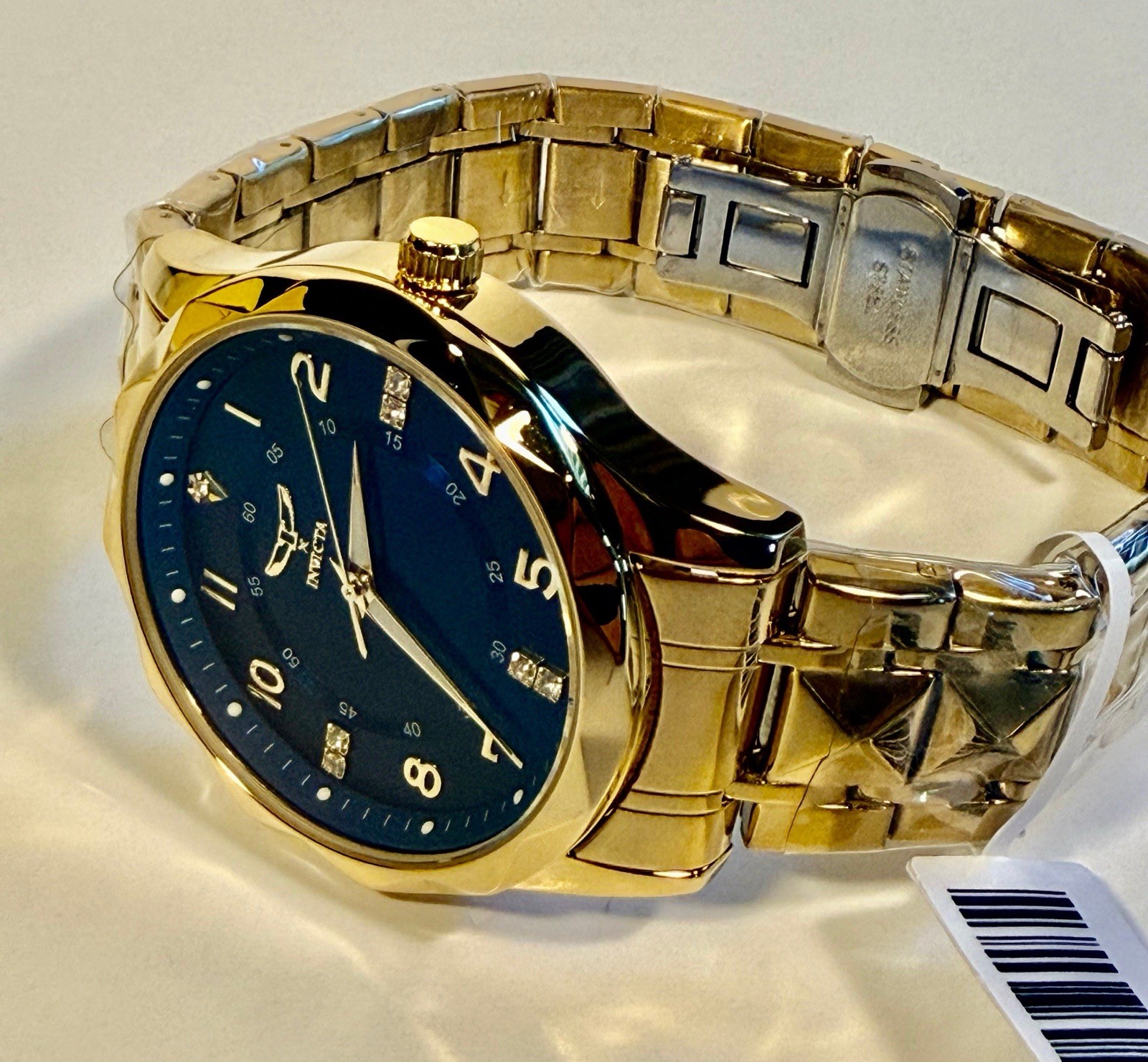69020 Invicta Specialty I Blue Dial Gold Tone Stainless Steel 41mm Mens Watch