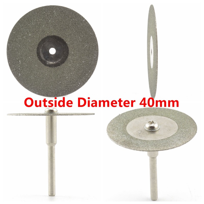 10Pcs 16-60mm Diamond Coated Mini Cutting Disc Wheels for Hobby Drills