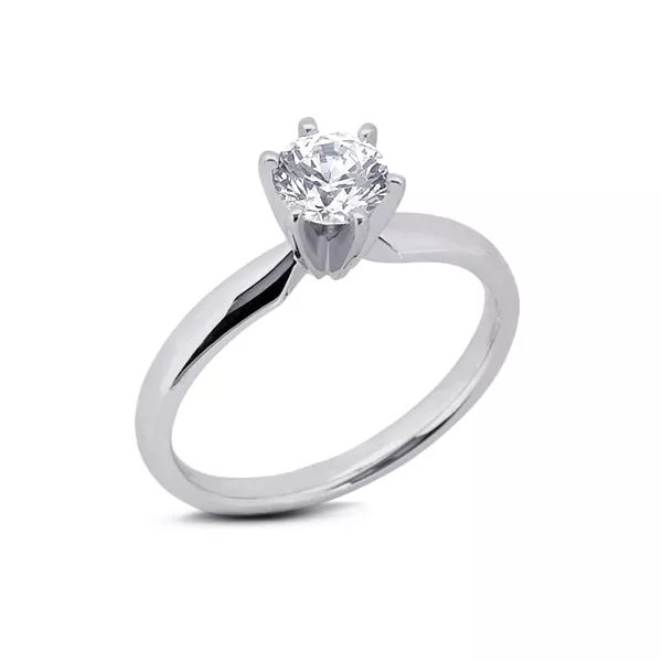 Solitaire Engagement Ring Platinum Classic 2.92 CT Round Lab-Grown Diamond G VS1