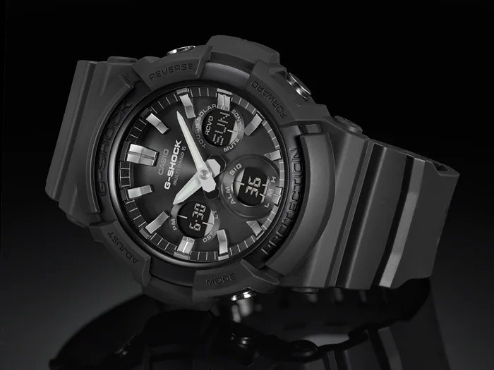 CASIO G SHOCK Radio Reception Tough Solar GAW 100B 1AJF Black Men’s Watch New