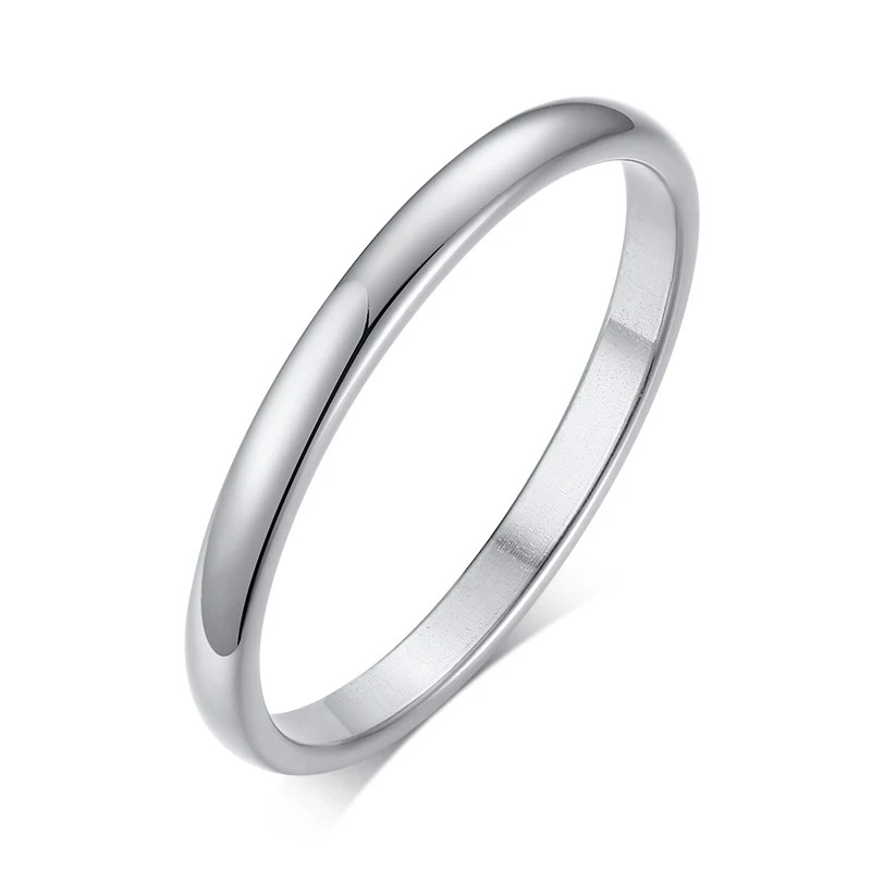 Twisted Rope Slim Ring Stainless Steel Minimalist Wedding Band Women Jewelry