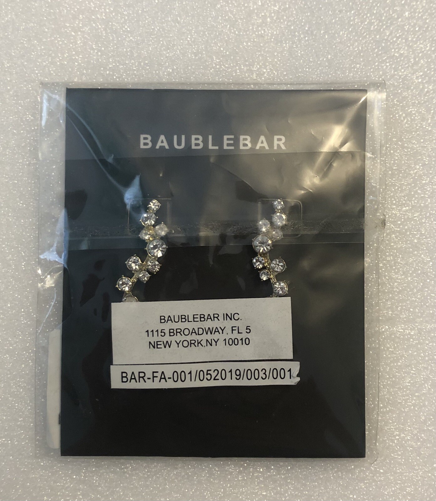Contemporary Clear Rhinestone Earrings Fashion Costume Jewelry 5960 SID24