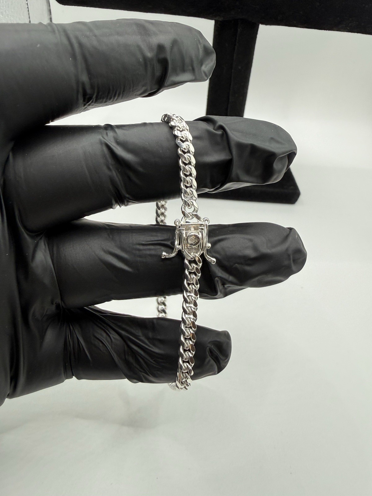Solid Sterling Silver Italy 925 Miami Cuban Bracelet 4mm 7.5” Long