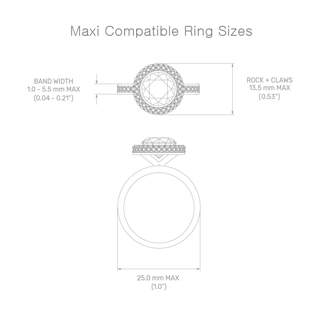 MONOLIX Ring Box Flat Pocket sized for Surprise Proposal Unique Compact (MAXI)