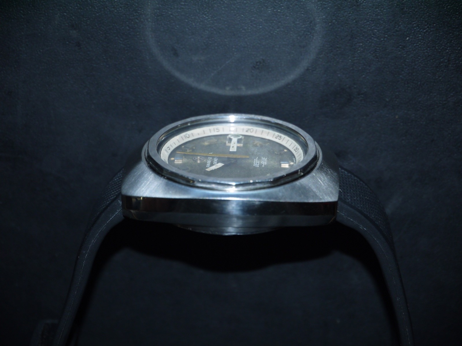 FAVRE LEUBA, DEEP BLUE, 1960’s, 40mm. Stainless, Tropical, Serviced
