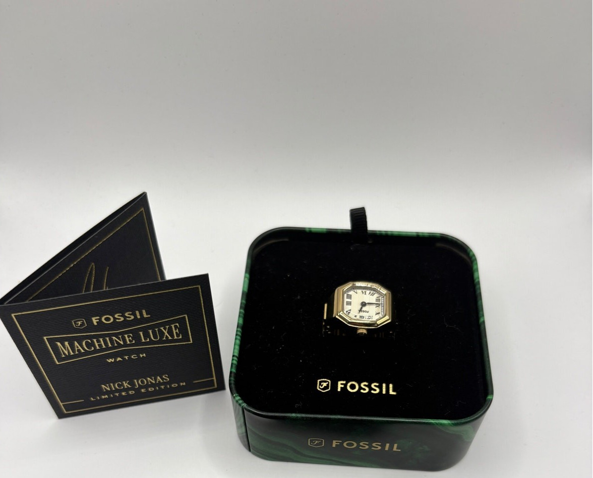 Fossil Harlow Watch Ring Cream Stainless Steel Women Watch Es5446