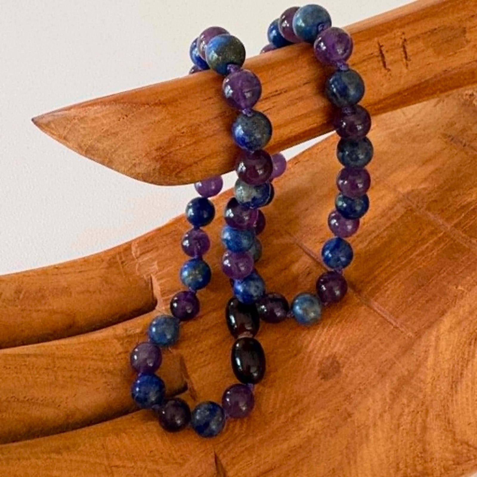 Baltic Essentials ADHD “AMETHYST- LAPIS LAZULI” Necklace 14″ Age 5-12 Years.
