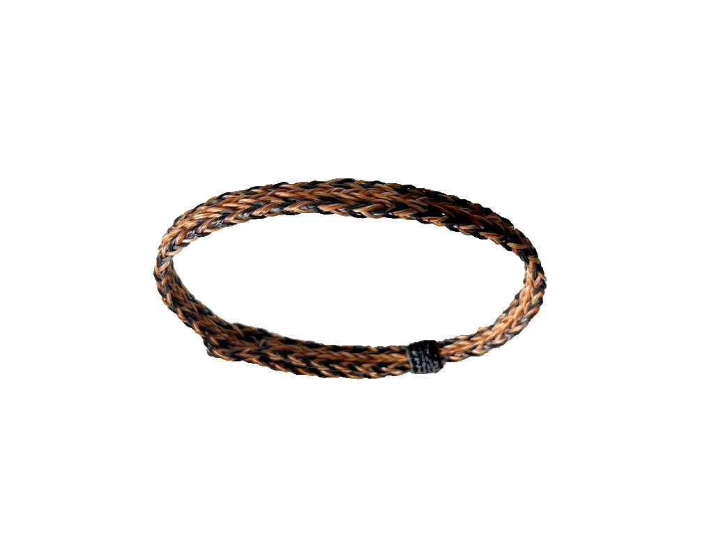 Western Boot Jewelry 15.5 x 3/8 in Horsehair Cowboy Adjustable Black Brown