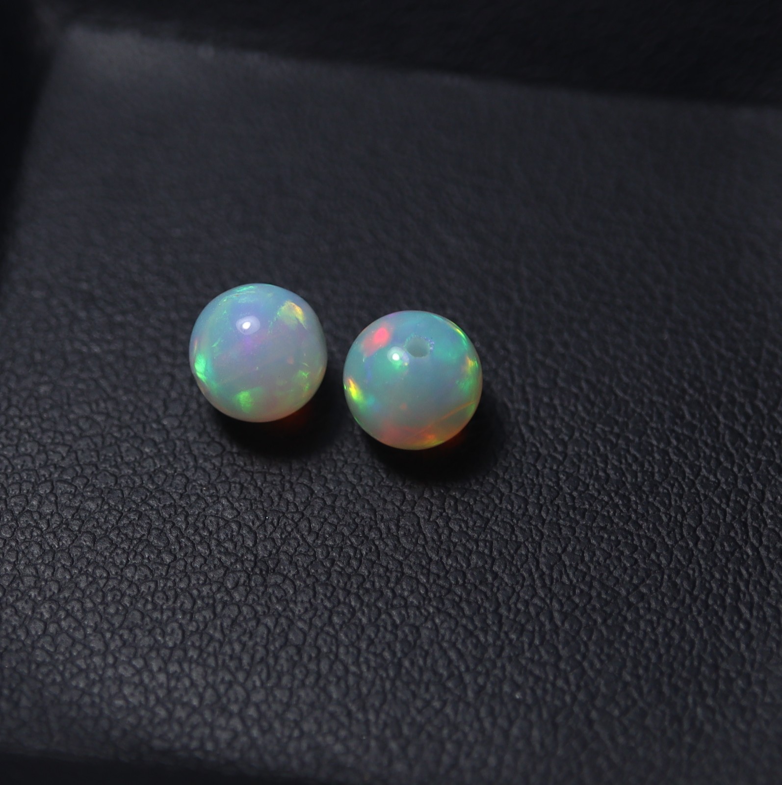 6.2MM Natural AAA Ethiopian Opal Drilled Round Sphere Loose Gemstone for Jewelry