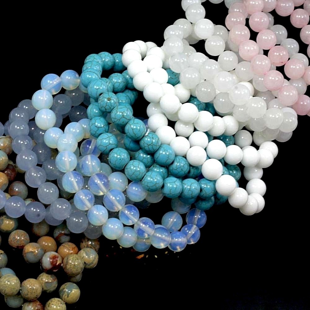 4mm Handmade Round Beaded Bracelet Stretch Healing Pristine Natural Gemstone Kid