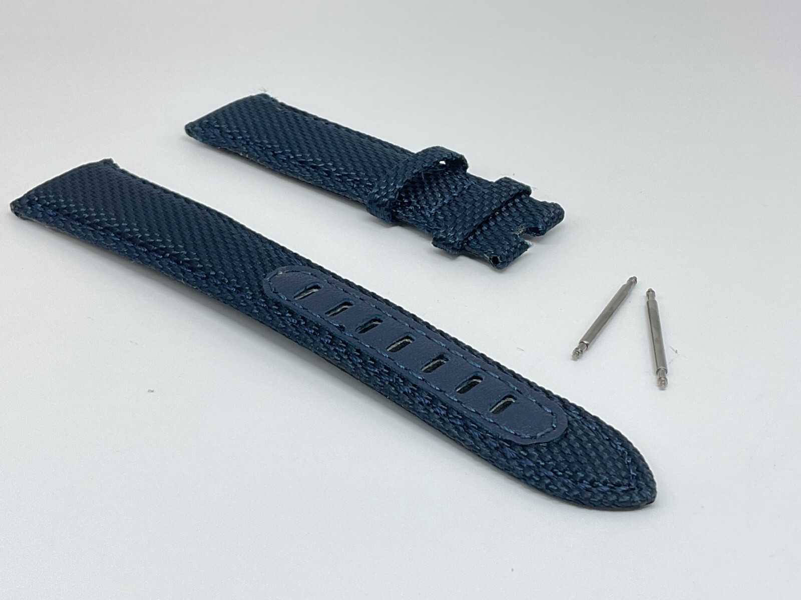 NEW 21MM BLUE CANVAS STRAP BAND FOR OMEGA SPEEDMASTER DSOM WITHOUT BUCKLE