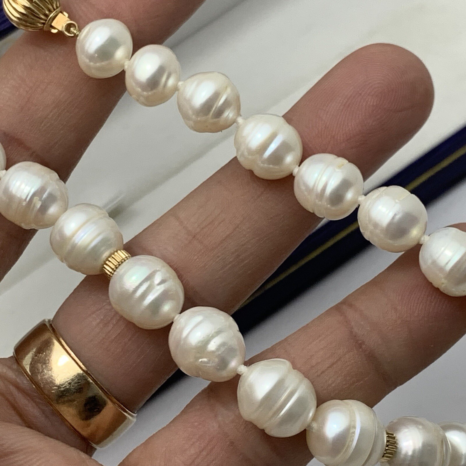 Japan Cultured Pearls Baroque Necklace 8.7 – 11mm Pearl 14k Gold
