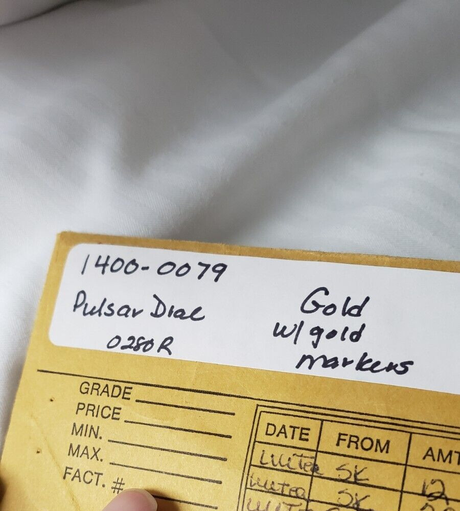 NEW VTG SEIKO ladies Watch Dial Pulsar Gold w/ Gold markers # 1400-0079 0280R