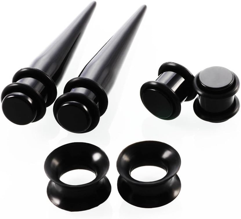 Versatile 50-Piece Ear Gauges Expander Set: Tapers, Silicone & Plugs Included