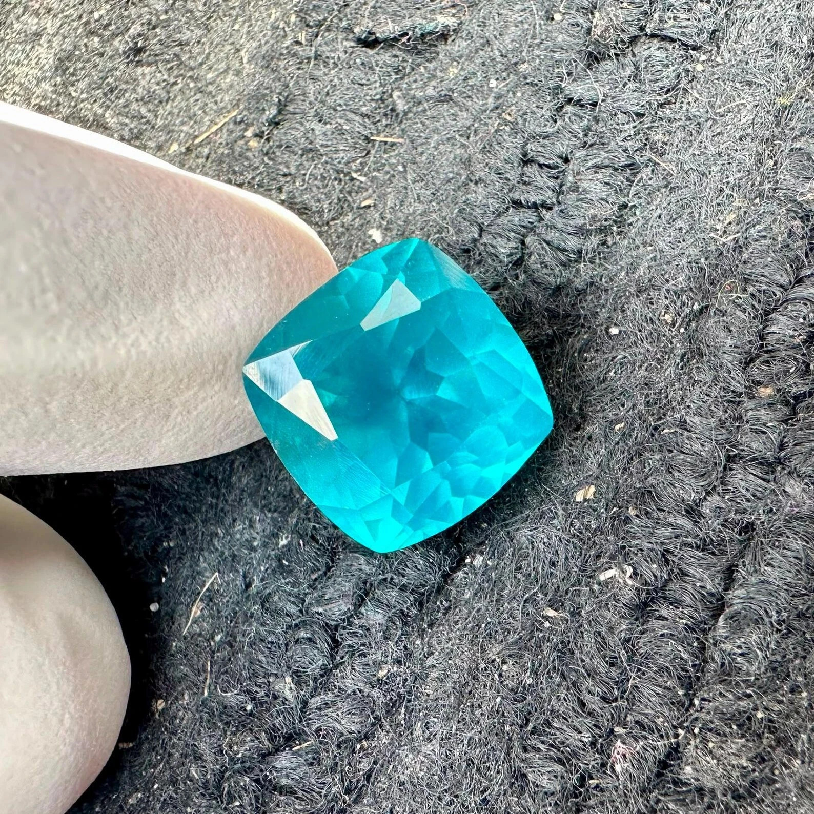 Natural Certified Blue Green Paraiba Tourmaline 14.20 Ct Cushion Cut Loose Gems