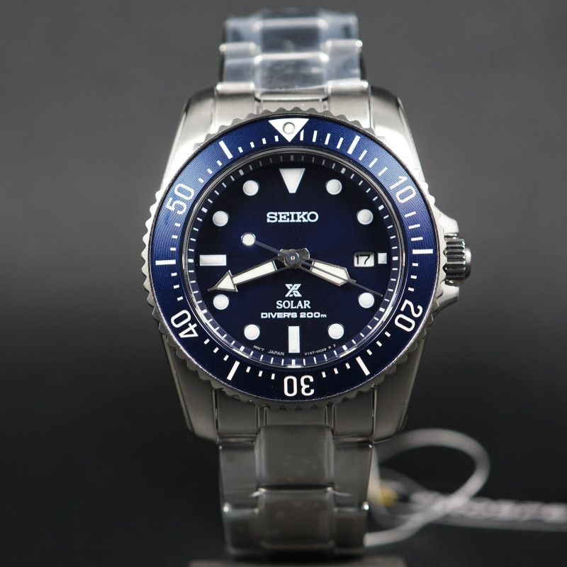 SEIKO Prospex Sea SNE585 Blue Dial Solar Power Diver Men’s Watch New with Box