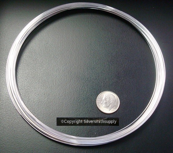 20 Memory wire 4.5 in loops 22ga 115mm SILVER plated necklace wire loops MW004