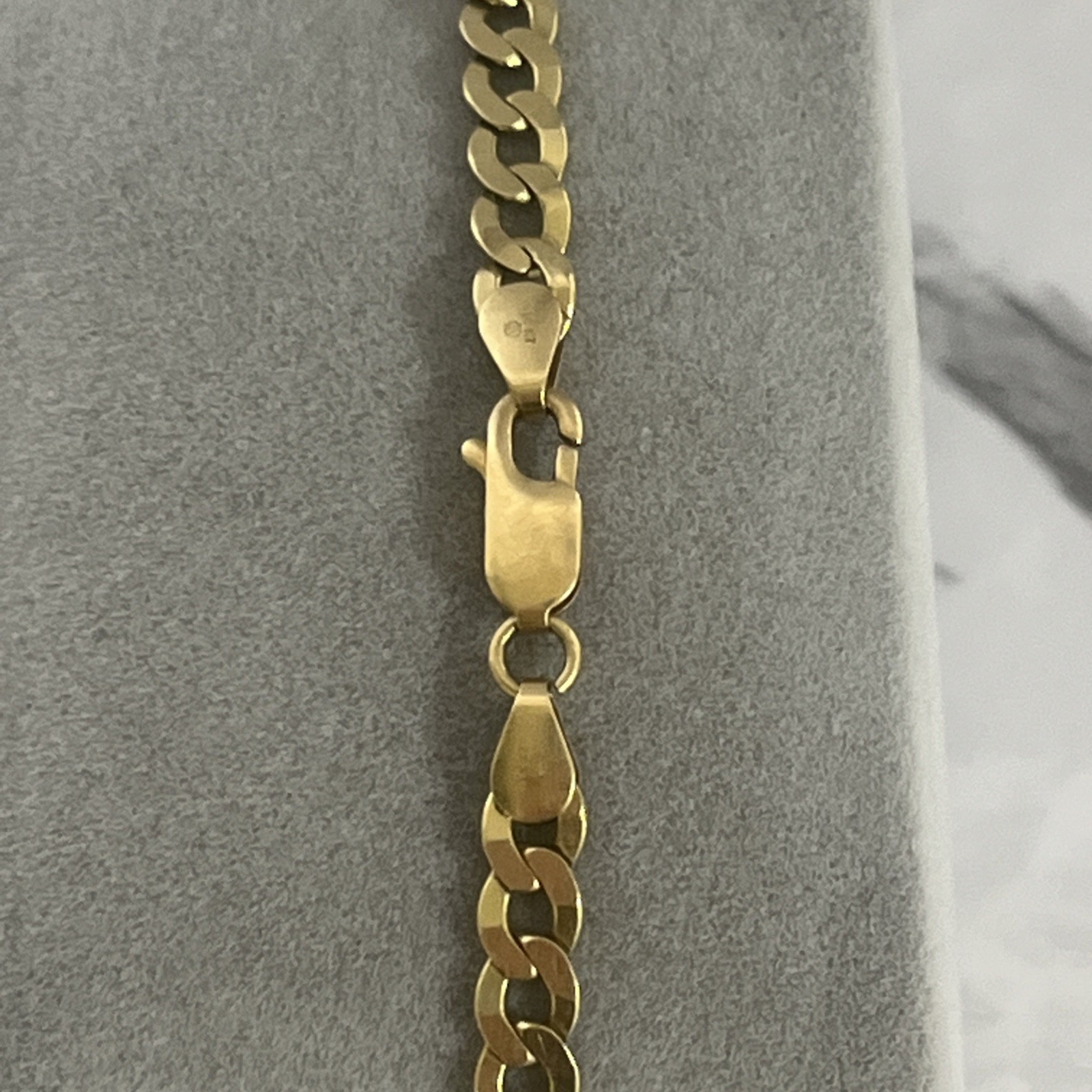 14k Yellow Gold Flat Cuban Link Bracelet