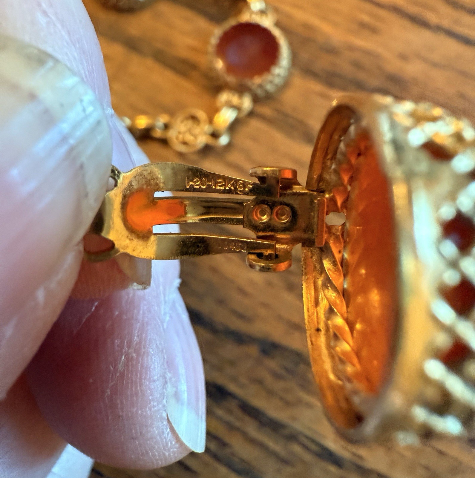Vintage 1-20/ 12K Gold Filled Intaglio Cameo Set Tested
