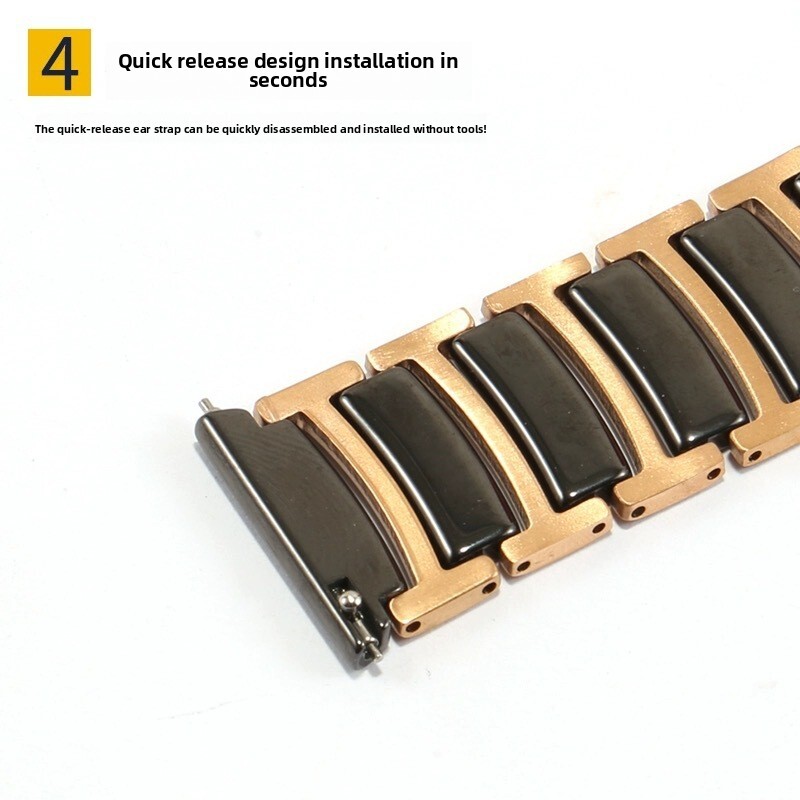 Quick Release Watch Band Strap Stainless Steel with Ceramic Bracelet 16 18 20 22