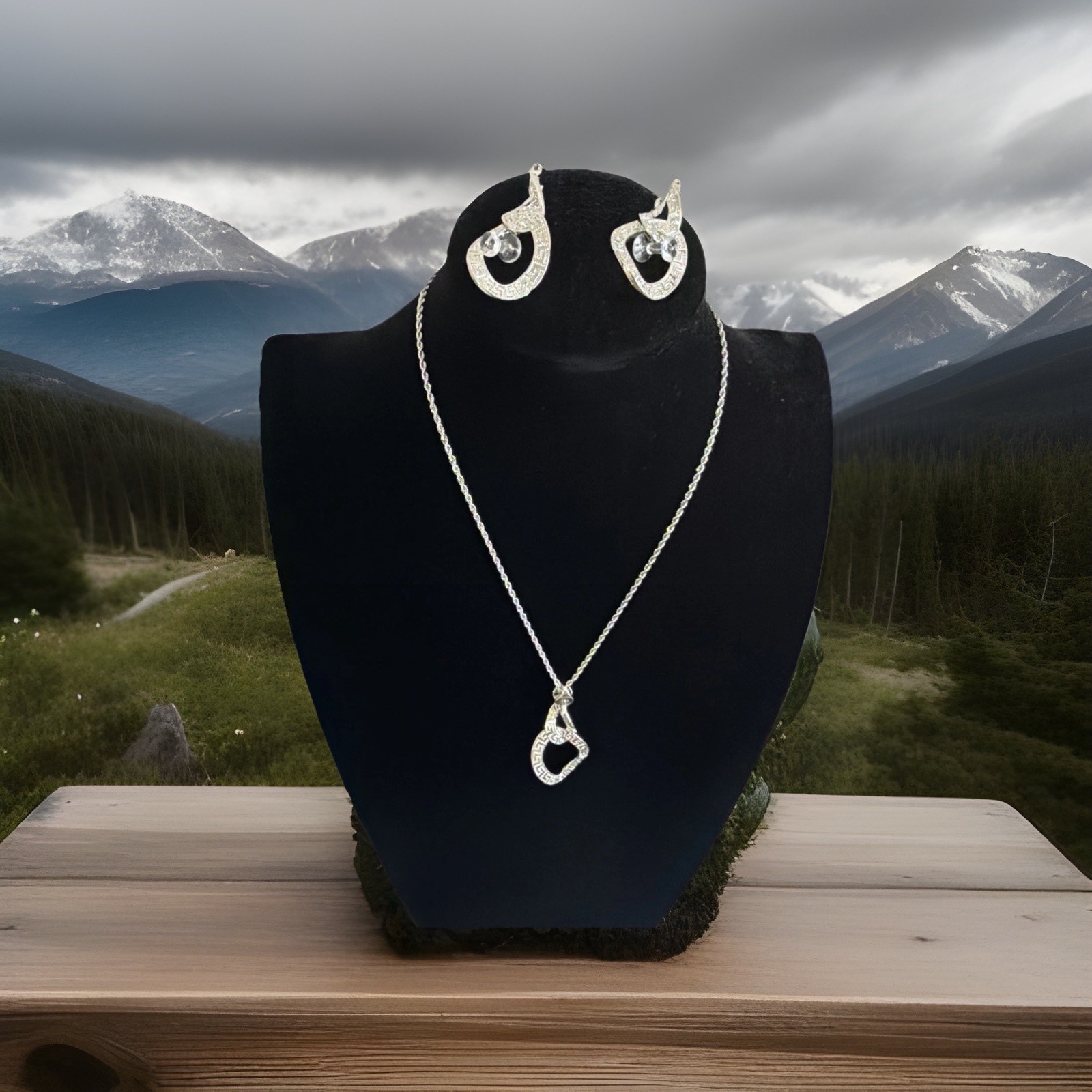 Silver Plated High Quality Jewelry 2 PC Set