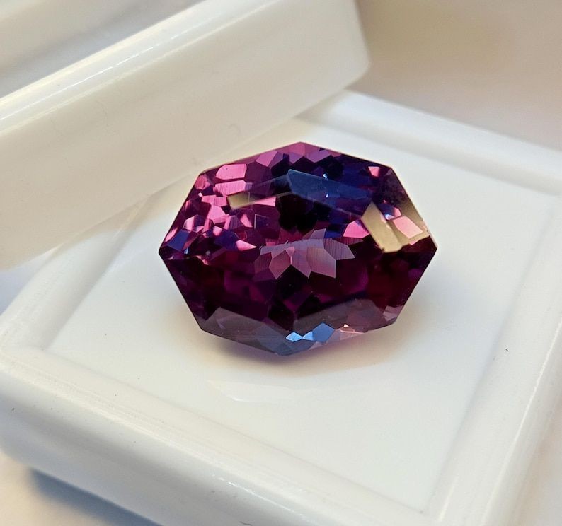 11.70ct Natural Brazilian Color Changing Alexandrite Fancy cut Loose Gemstone